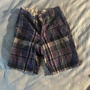 Old Navy Boys Plaid Shorts - Purple and Blue